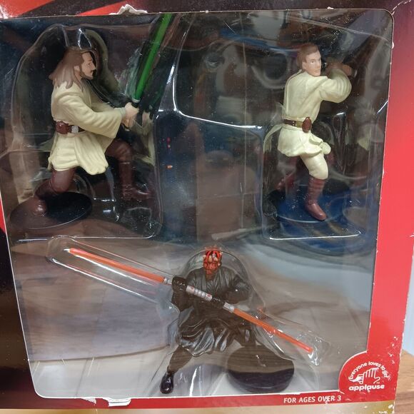 Star Wars Episode 1 Figurine Gift Set Darth Maul, Obi-Wan Kenobi, Qui-Gon Jinn.. - Picture 2 of 5